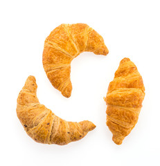 Croissant isolated on white background