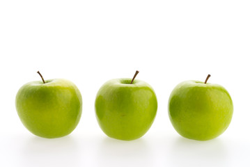 Green apple isolated on white background