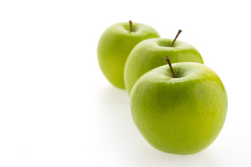Green apple isolated on white background