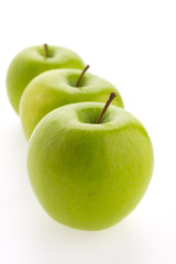 Green apple isolated on white background