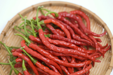 生の赤唐辛子