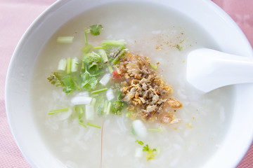 Thai rice porridge