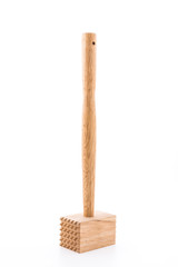 Meat wood hammer isolated on white background