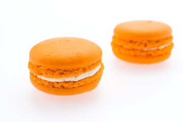 Macaroons isolated on white