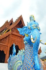 Fototapeta premium stone gardian at the Buddha Temple, Thailand