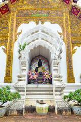 Ancient pagoda temple in Chiang Mai, Thailand.