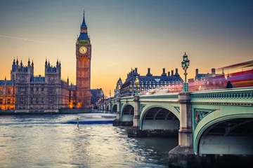 Zelfklevend Fotobehang Big Ben en Houses of Parliament, Londen © sborisov