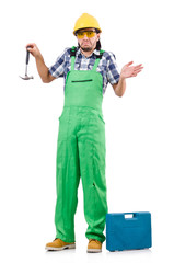 Industrial worker isolated on the white background