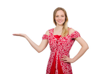 Woman isolated on the white background