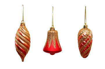 Christmas decorations in festive holiday concept