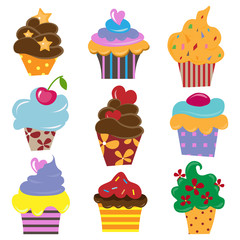 set of cupcake
