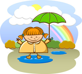 girl under the umbrella