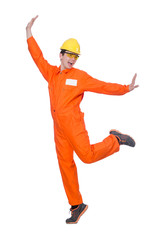 Industrial worker isolated on the white background