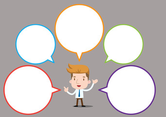 Businessman series - speech bubble set