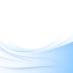 Obraz premium Blue smooth line soft bright abstraction card