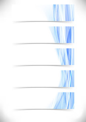 Blue wave dotted particle web headers collection