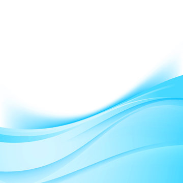 Blue Swoosh Satin Lines Border Modern Background