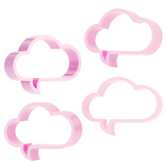 Cloud shaped text bubbles