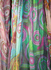 Draped scarfs background