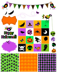 Fototapeta premium Halloween design elements set