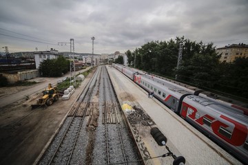 Fototapeta na wymiar железнодорожный вокзал