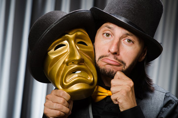 Fototapeta premium Funny concept with theatrical mask