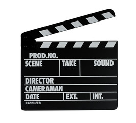 Obraz premium Clapper board on white background