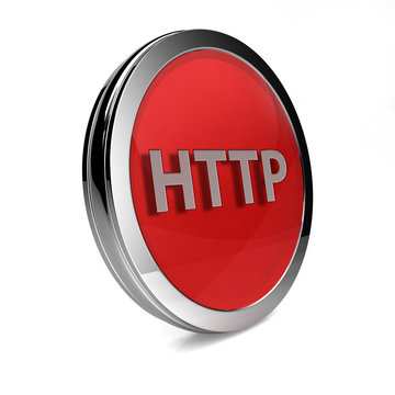 http circular icon on white background