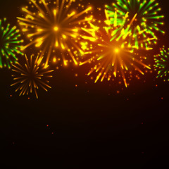 Vector Illustration of Fireworks