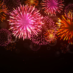 Vector Illustration of Fireworks
