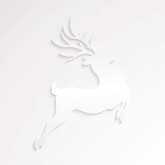 Vector Illustration of an Abstract Christmas Reindeer