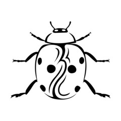 Tatouage Coccinelle Tribal