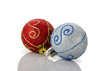 Christmas decorations in festive holiday concept
