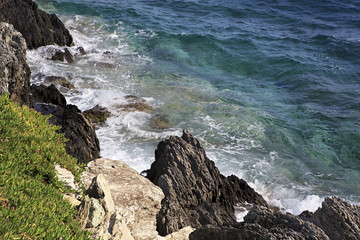 Waves of the Aegean Sea.