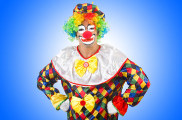 Funny clown isolated on white