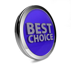 Best choice circular icon on white background