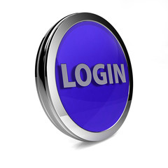 login circular icon on white background