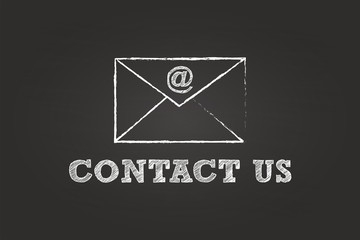 Contact Us By Mail Envelope On Blackboard