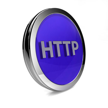 http circular icon on white background