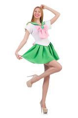 Young woman in fashion concept