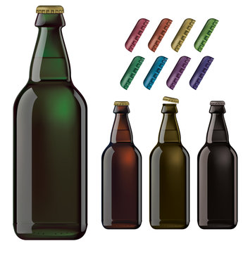 Beer bottle isolated. Vector illustration