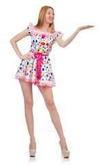 Woman isolated on the white background