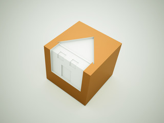Obraz premium House concept on cube