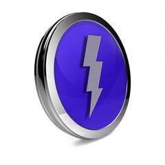 Bolt circular icon on white background
