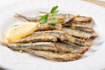 Fried anchovies