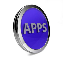 Apps circular icon on white background