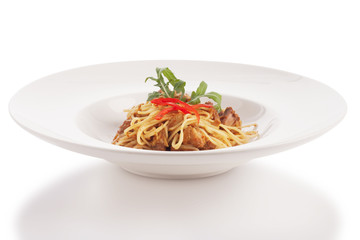 thai style fusion spaghetti