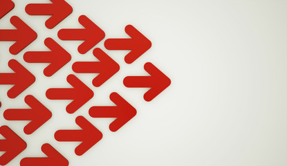 Red arrows business concept