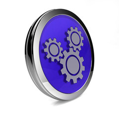 Fototapeta premium Settings circular icon on white background