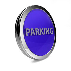 Parking circular icon on white background